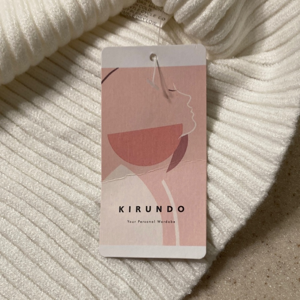 Kirundo NWT White Sweater with Black Accent Women Size XL - Picture 5 of 14